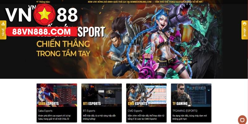 Đối tác VN88 hàng đầu tại sảnh cược Esport